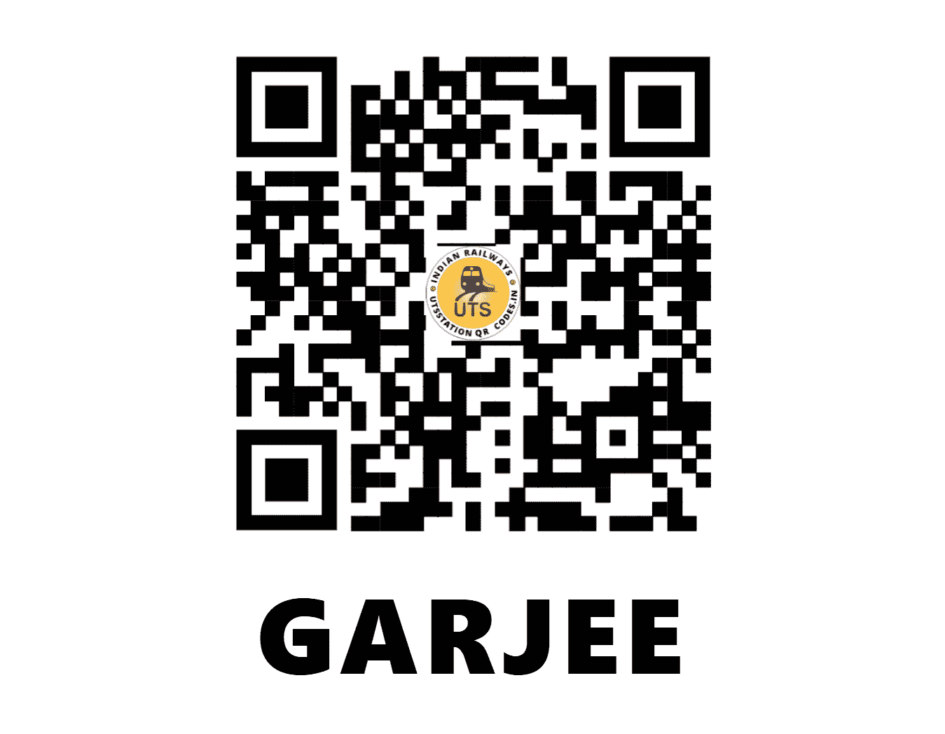 UTS QR Code for GARJEE - JRJE (NF - TRIPURA)