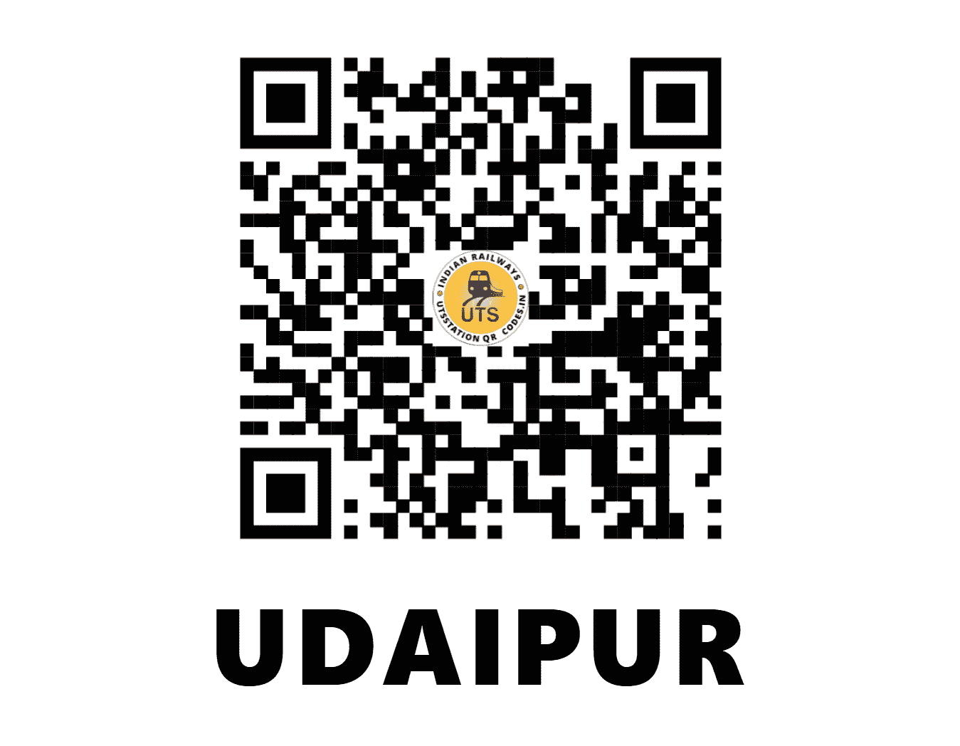 UTS QR Code for UDAIPUR - UDPU (NF - TRIPURA)