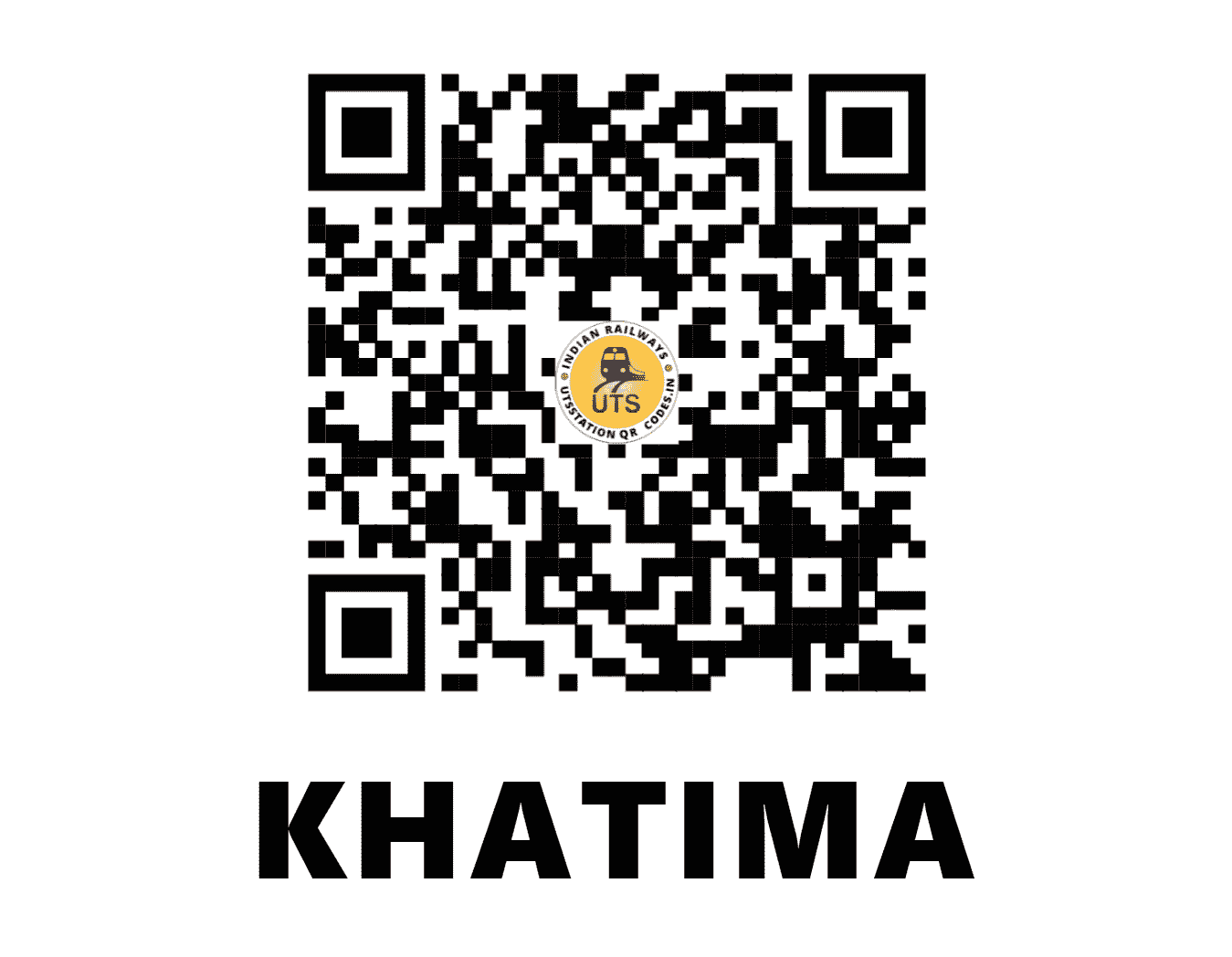 UTS QR Code for KHATIMA - KHMA (NE - UTTARAKHAND)