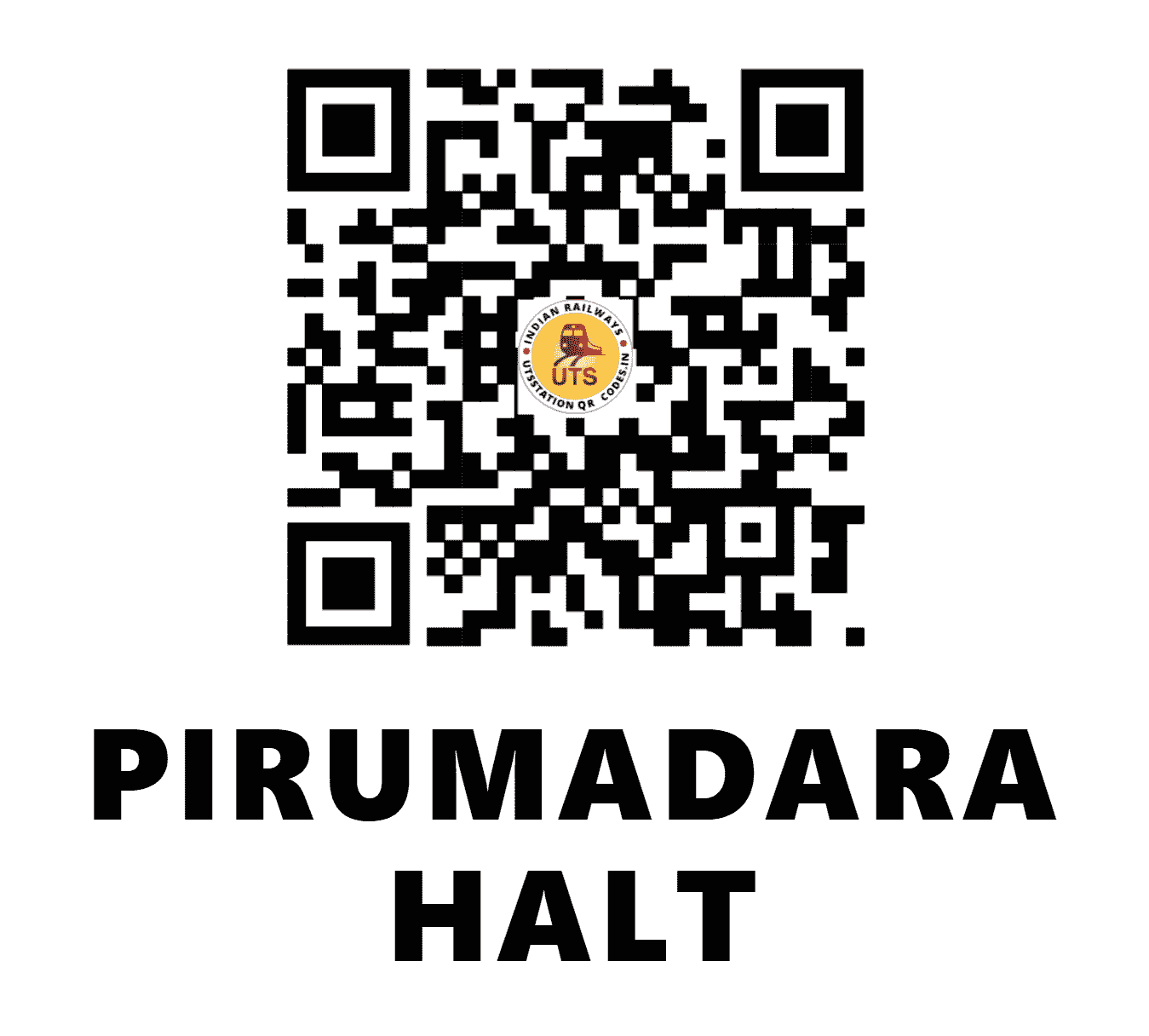 UTS QR Code for PIRUMADARA HALT - PRM (NE - UTTARAKHAND)