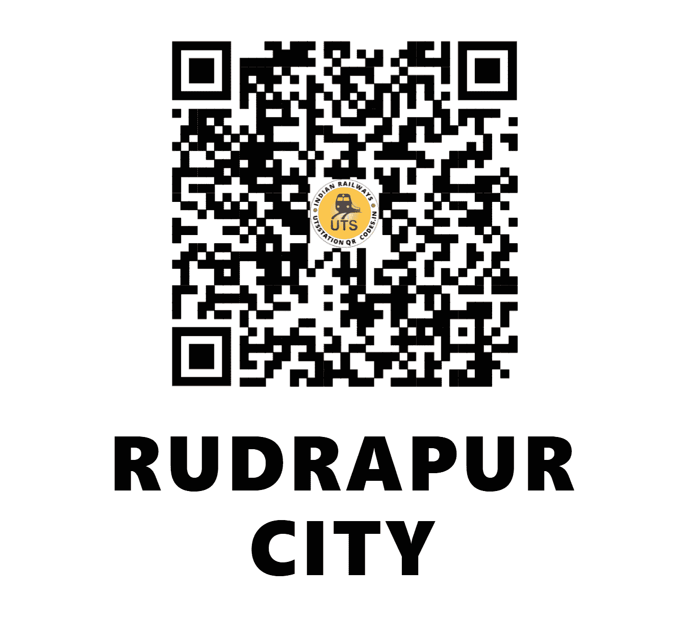 UTS QR Code for RUDRAPUR CITY - RUPC (NE - UTTARAKHAND)