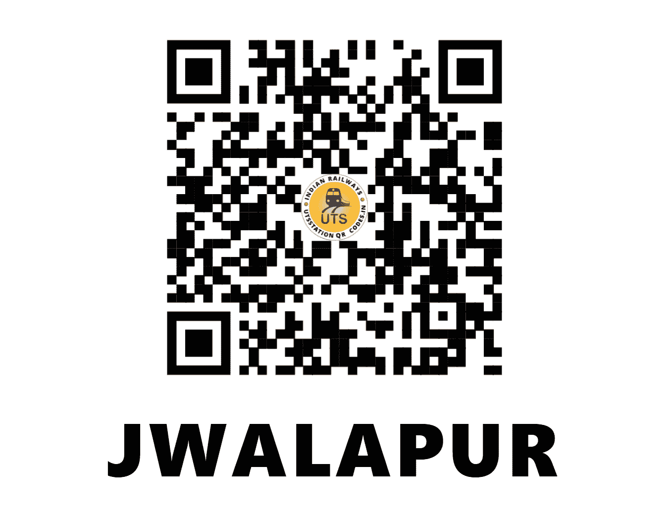 UTS QR Code for JWALAPUR - JWP (NR - UTTARAKHAND)