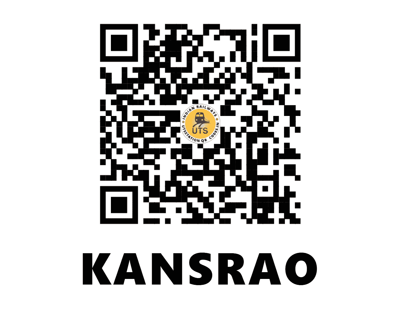 UTS QR Code for KANSRAO - QSR (NR - UTTARAKHAND)