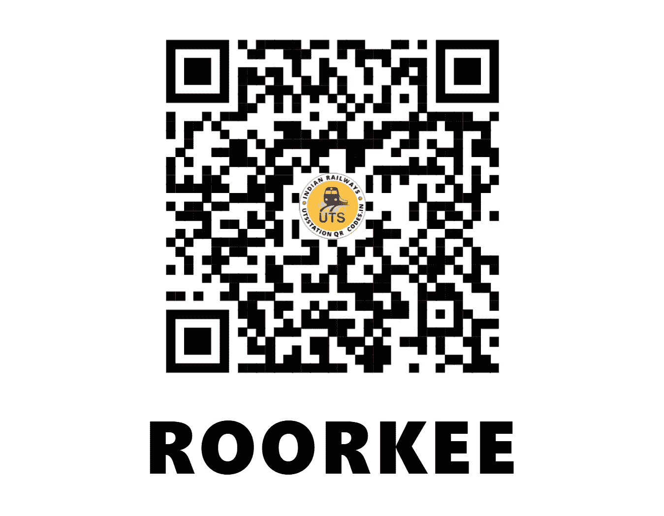 UTS QR Code for ROORKEE - RK (NR - UTTARAKHAND)