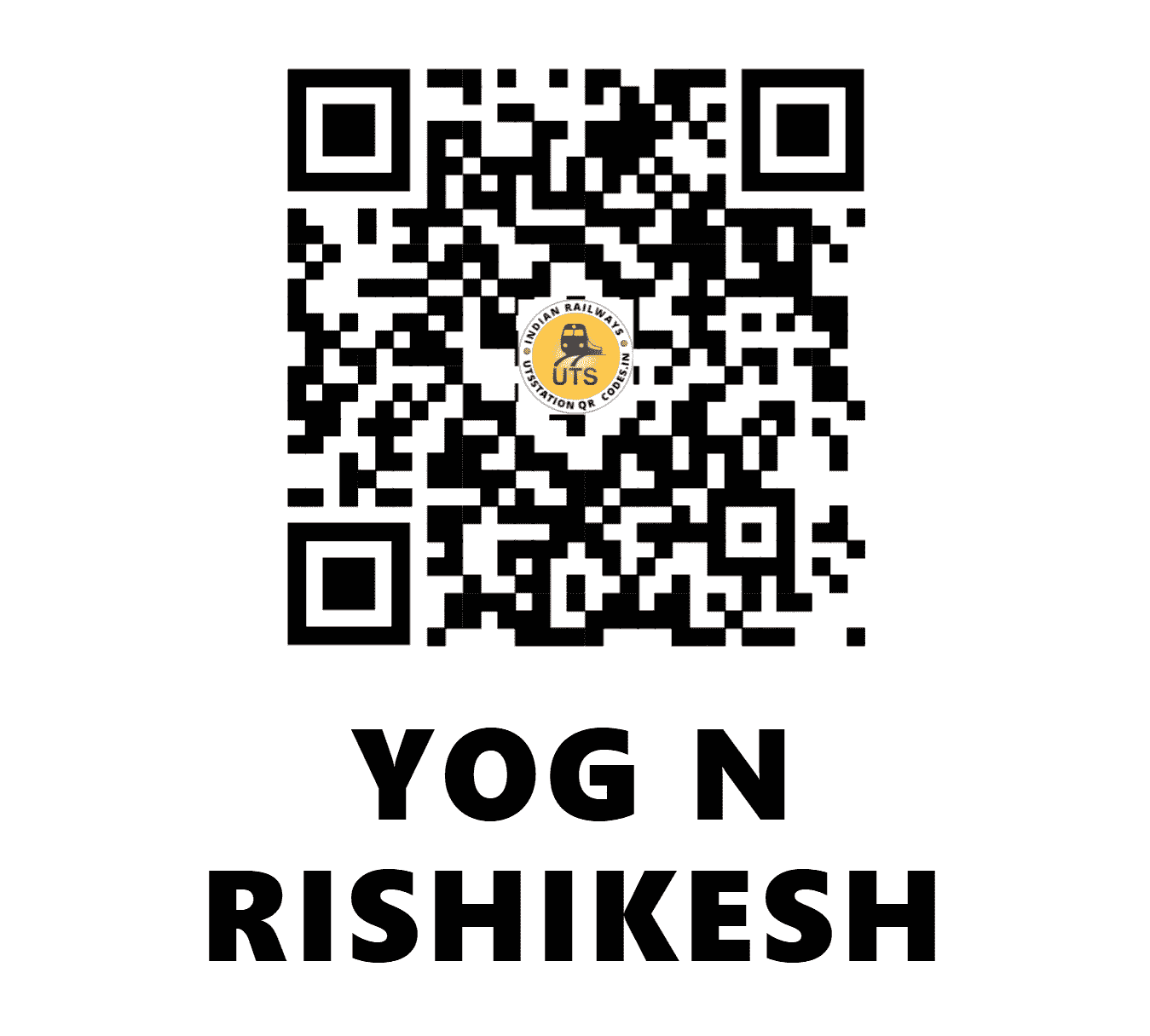 UTS QR Code for YOG N RISHIKESH - YNRK (NR - UTTARAKHAND)