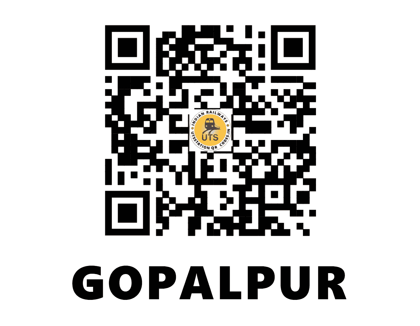 UTS QR Code for GOPALPUR - GPPR (WR - )