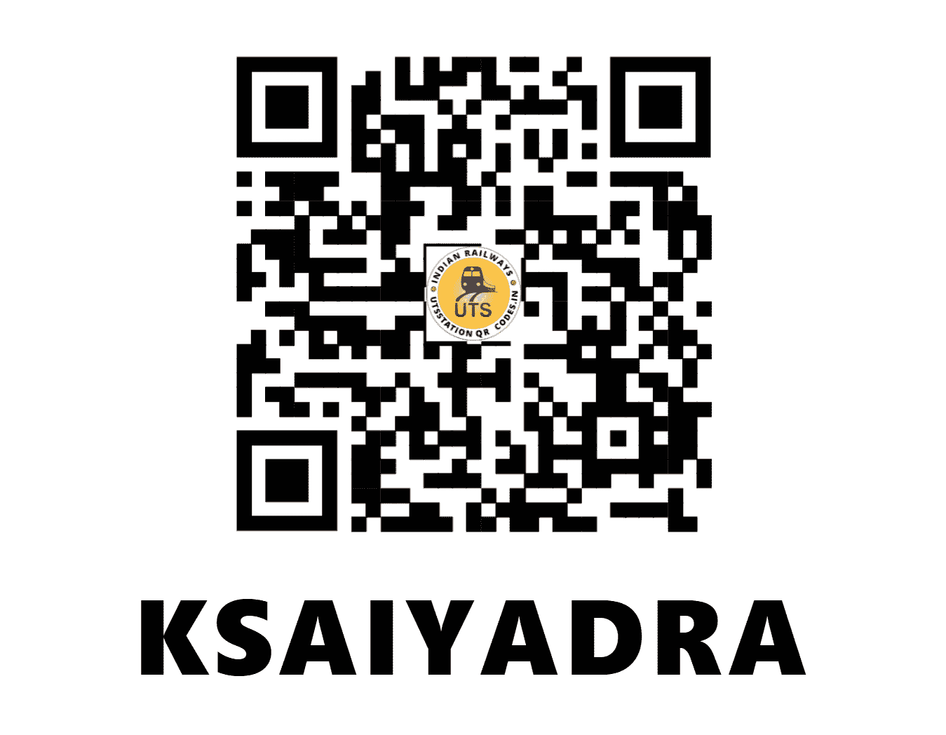 UTS QR Code for KSAIYADRA - KADR (WR - )