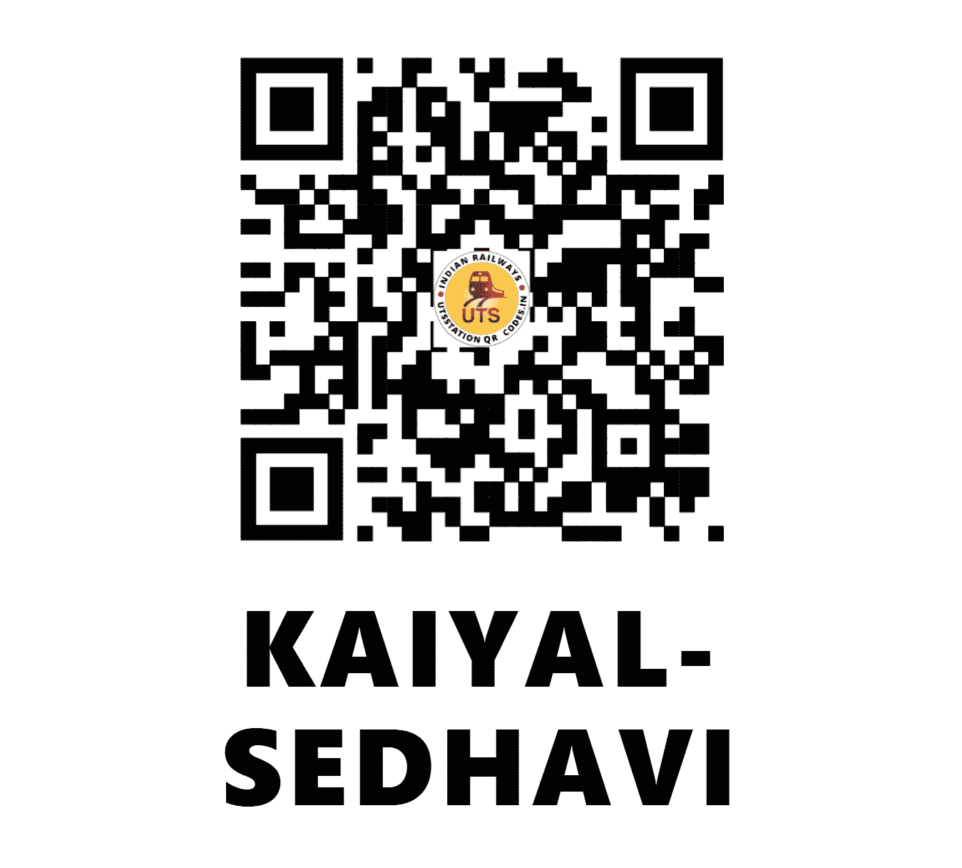 UTS QR Code for KAIYAL-SEDHAVI - KYSD (WR - )