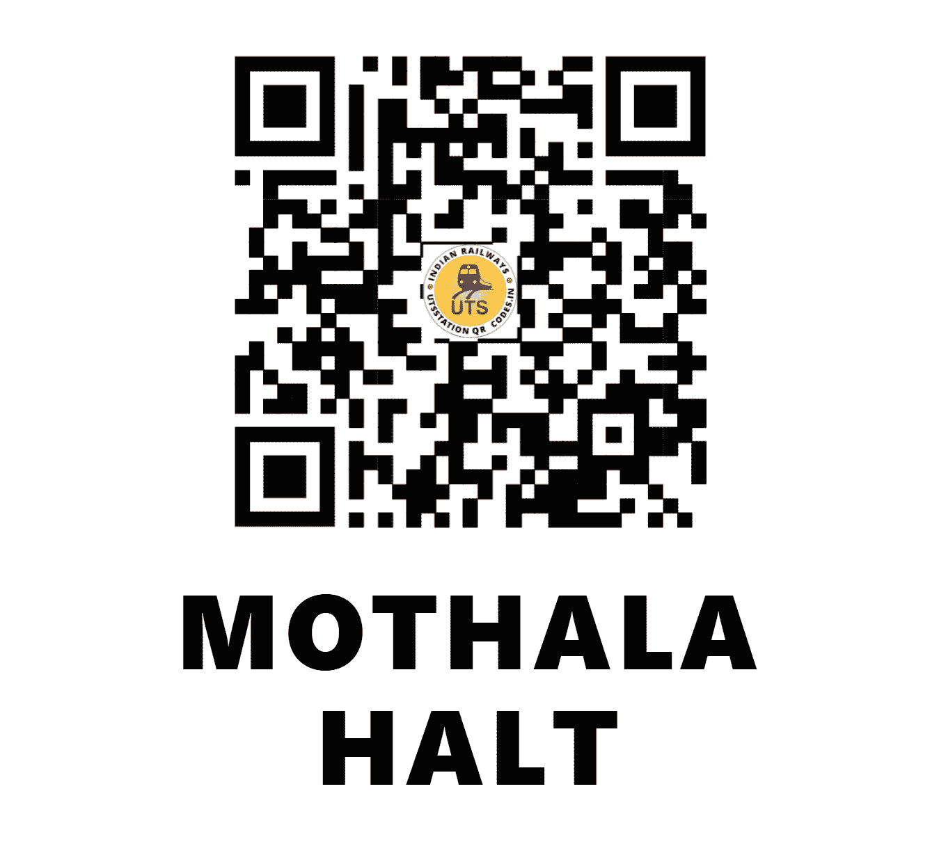 UTS QR Code for MOTHALA HALT - MTHH (WR - )