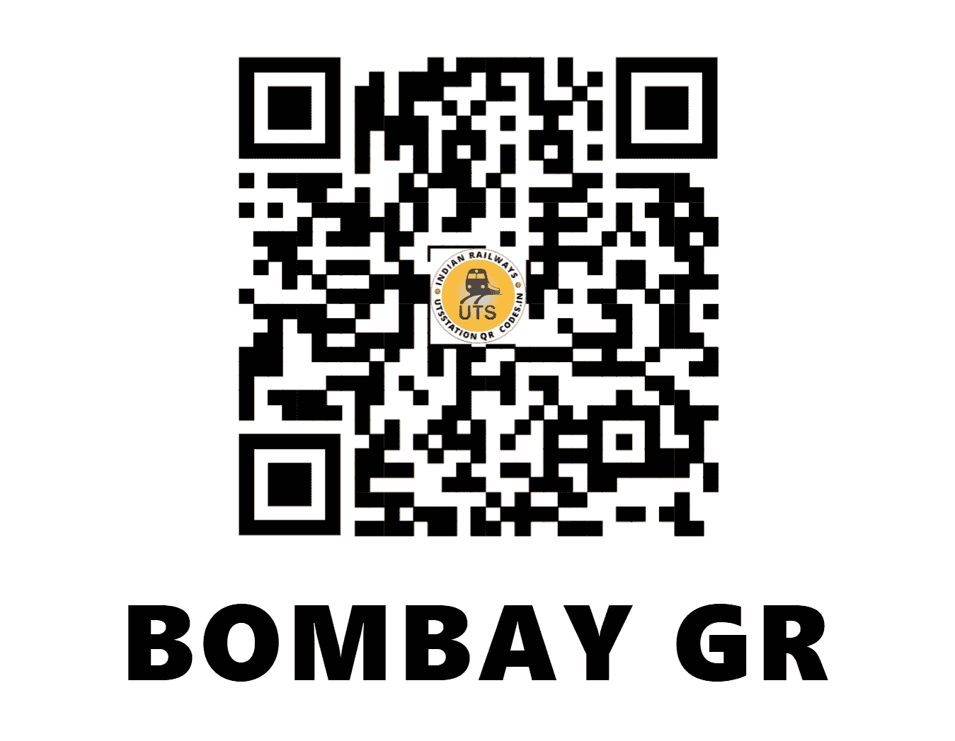 UTS QR Code for BOMBAY GR - PDGR (WR - )
