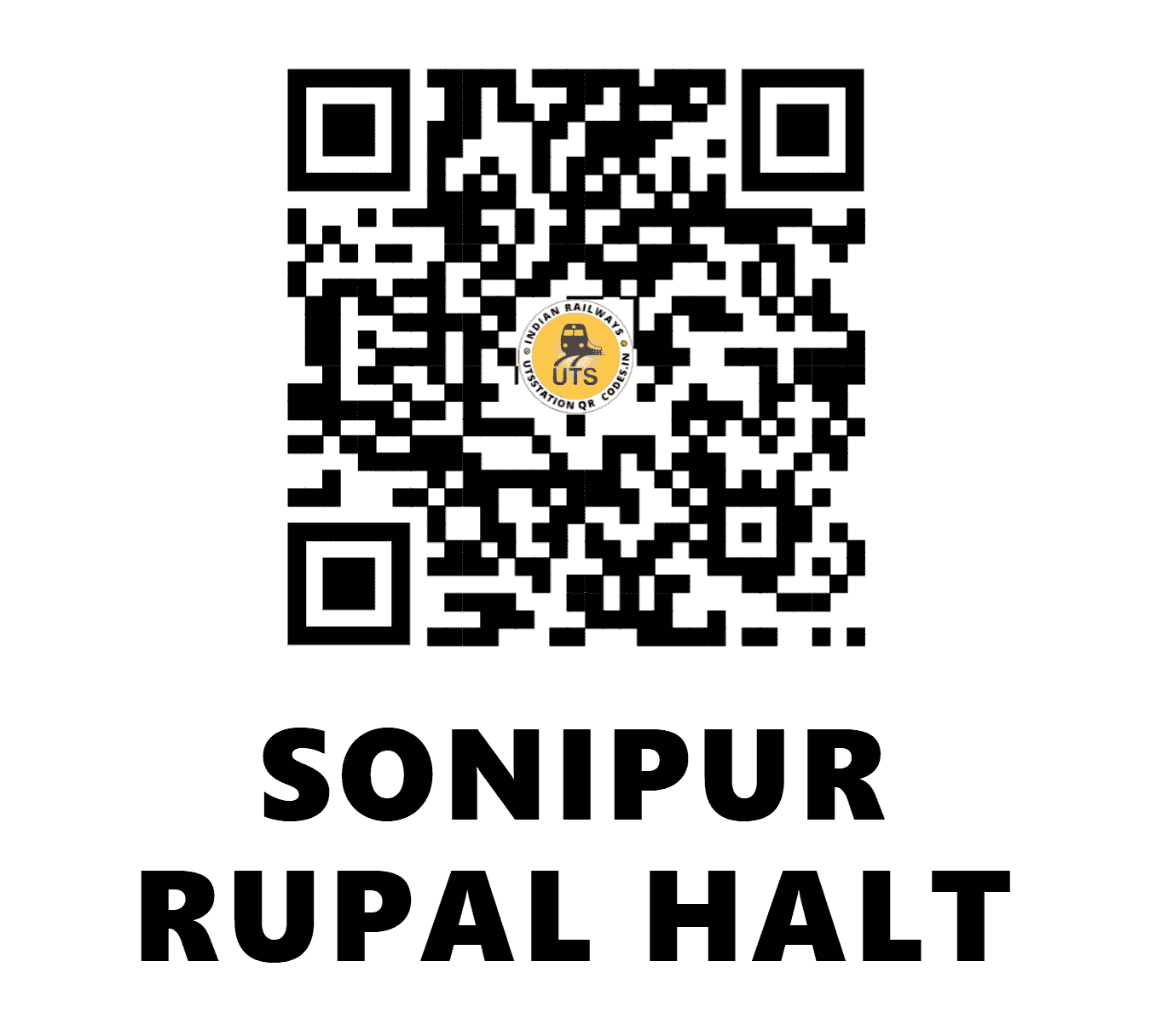UTS QR Code for SONIPUR RUPAL HALT - SNRP (WR - )