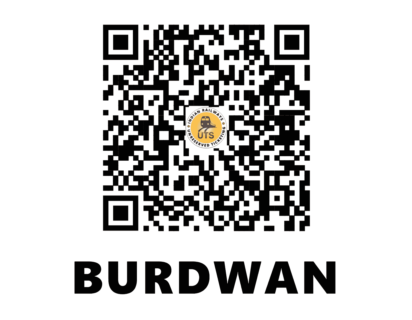 UTS QR Code for Burdwan - BWN